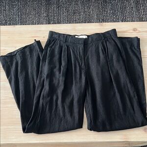 Abercrombie and Fitch Women’s Sloane Low Rise Tailored Linen Blend Pants